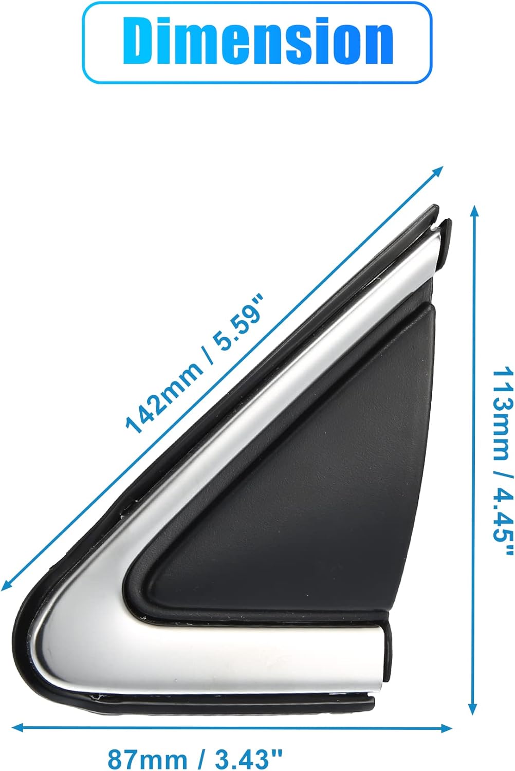 X AUTOHAUX Aplique de bandera de espejo lateral del conductor para Nissan Sentra 2013-2019 LH Mirror Flag Cover Door Corner Finisher Reemplazar