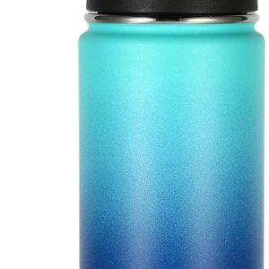 Volhoply Botella de agua aislada para niños con popote, botellas de agua fría de acero inoxidable de 16 onzas para la escuela, vasos de boca ancha Volhoply Botella de agua aislada para niños con popote, botellas de agua fría de acero inoxidable de 16 onzas para la escuela, vasos de boca ancha