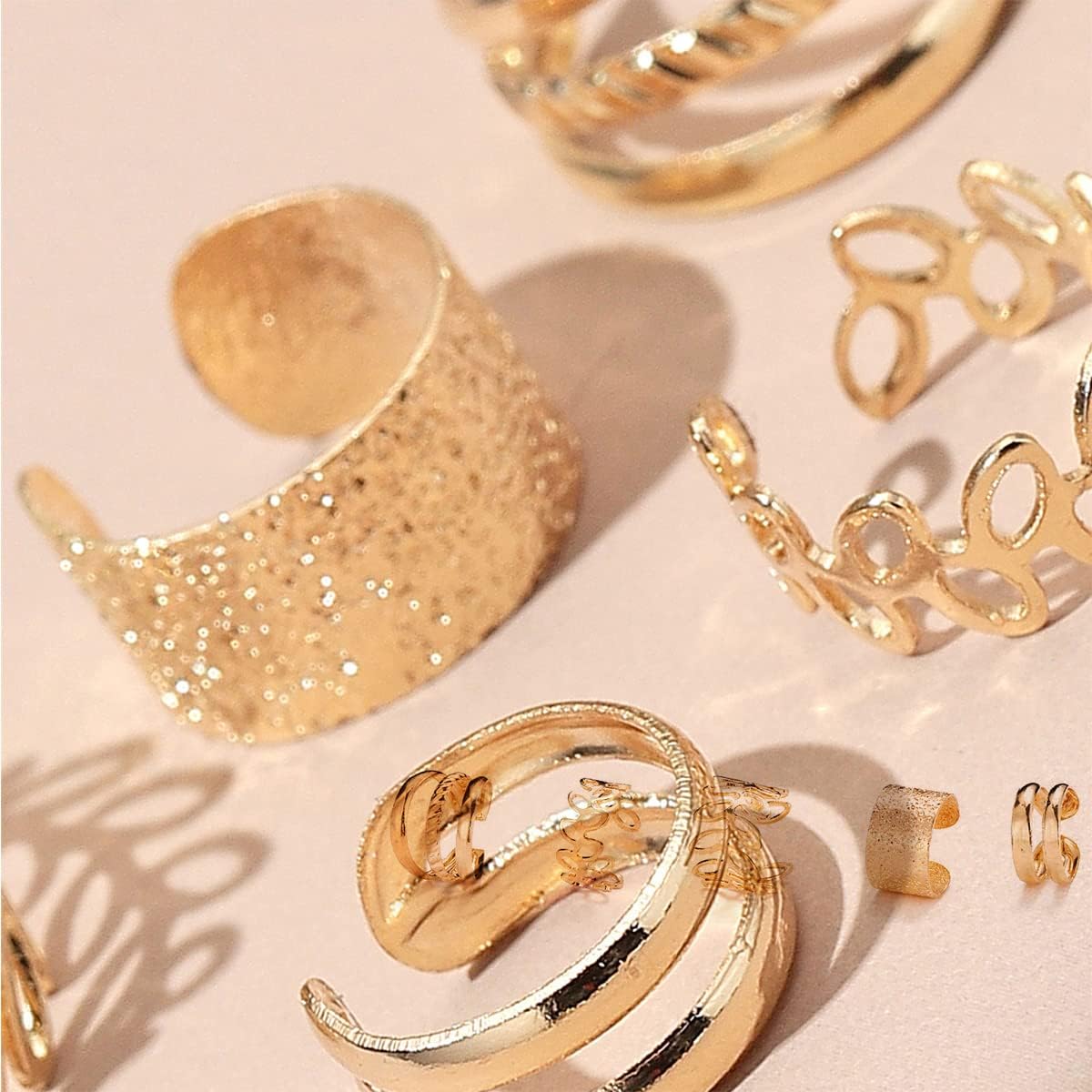 20 piezas de joyas doradas para el cabello para trenzas con diamantes de imitación de cristal, clips de trenza para rastas sin perforación, joyería