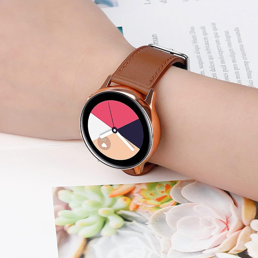 Compatible con Samsung Galaxy Watch 654, correa de repuesto de piel de 0.787 pulgadas para reloj Galaxy Watch66 ClassicWatch55 ProWatch44