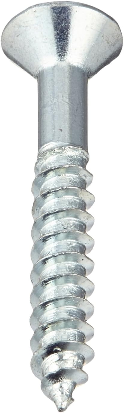 The Hillman Group 40816 Tornillo de madera Phillips de cabeza plana, 6 x 1 pulgada, paquete de 100, 1 pulgada, sin color