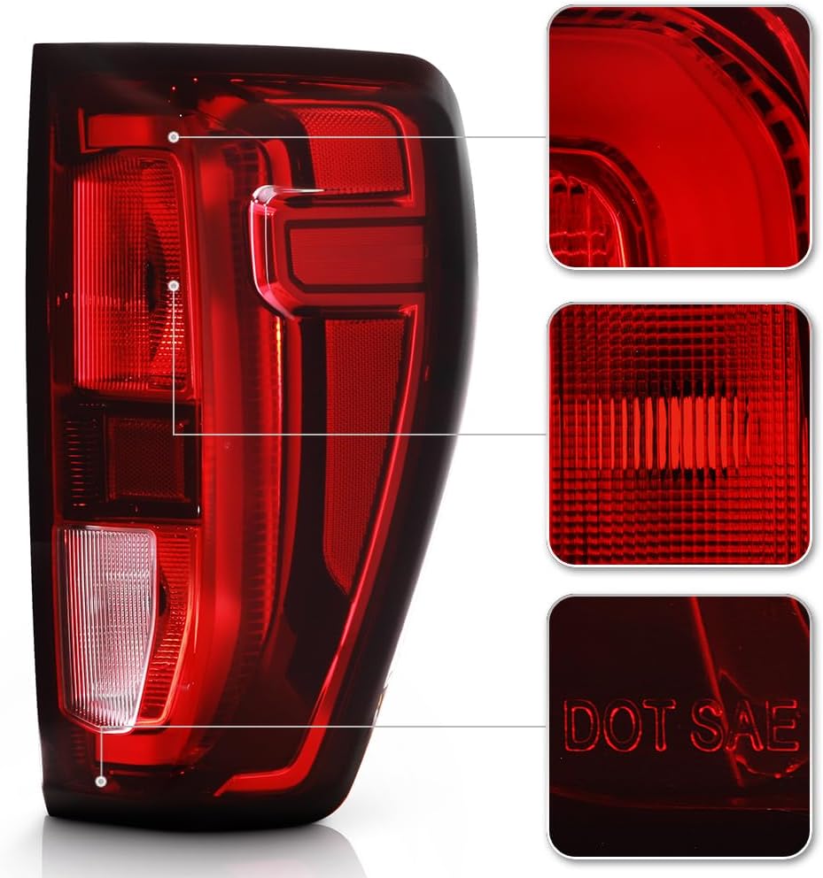 KEEKPO – Para tipo incandescente de fábrica 2019 2020 2021 GMC Sierra 1500 luz trasera reemplazo de la lámpara de freno lado del pasajero