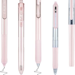 5 bolígrafos de tinta de gel estéticos retráctiles de 0.020 in, lindo bolígrafo de gel que no mancha para tomar notas, bolígrafo de escritura suave 5 bolígrafos de tinta de gel estéticos retráctiles de 0.020 in, lindo bolígrafo de gel que no mancha para tomar notas, bolígrafo de escritura suave