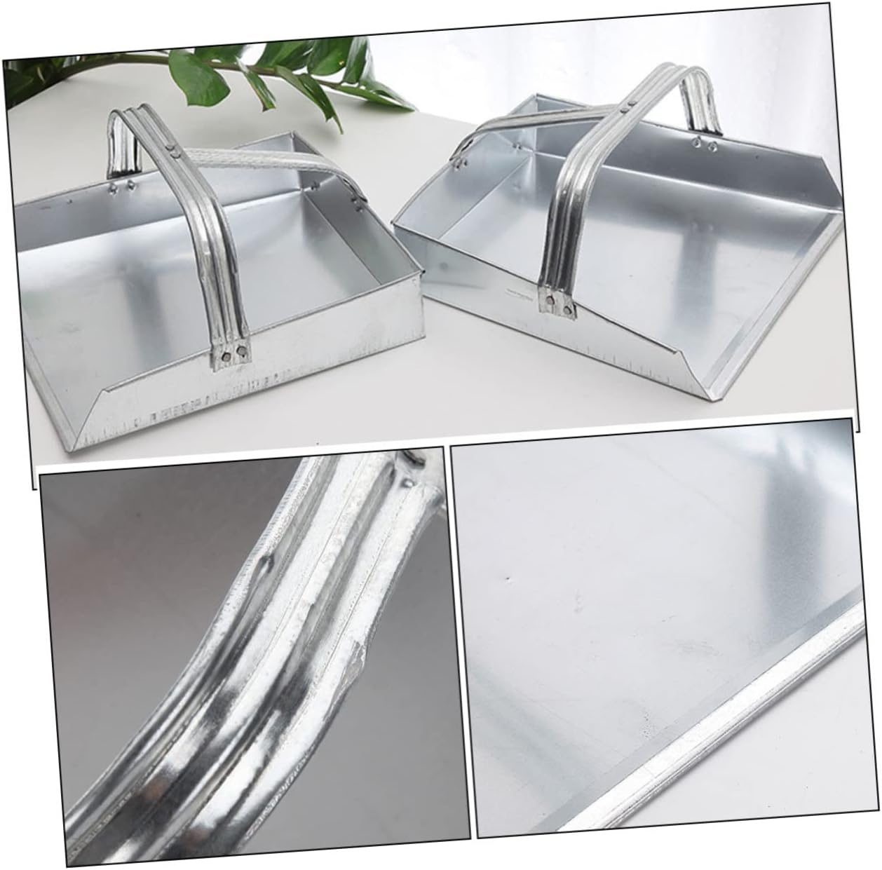 GLEAVI Cubo de basura de plástico, limpiador de metal, limpiador de sartenes de acero inoxidable, agarre cómodo, herramienta de limpieza de