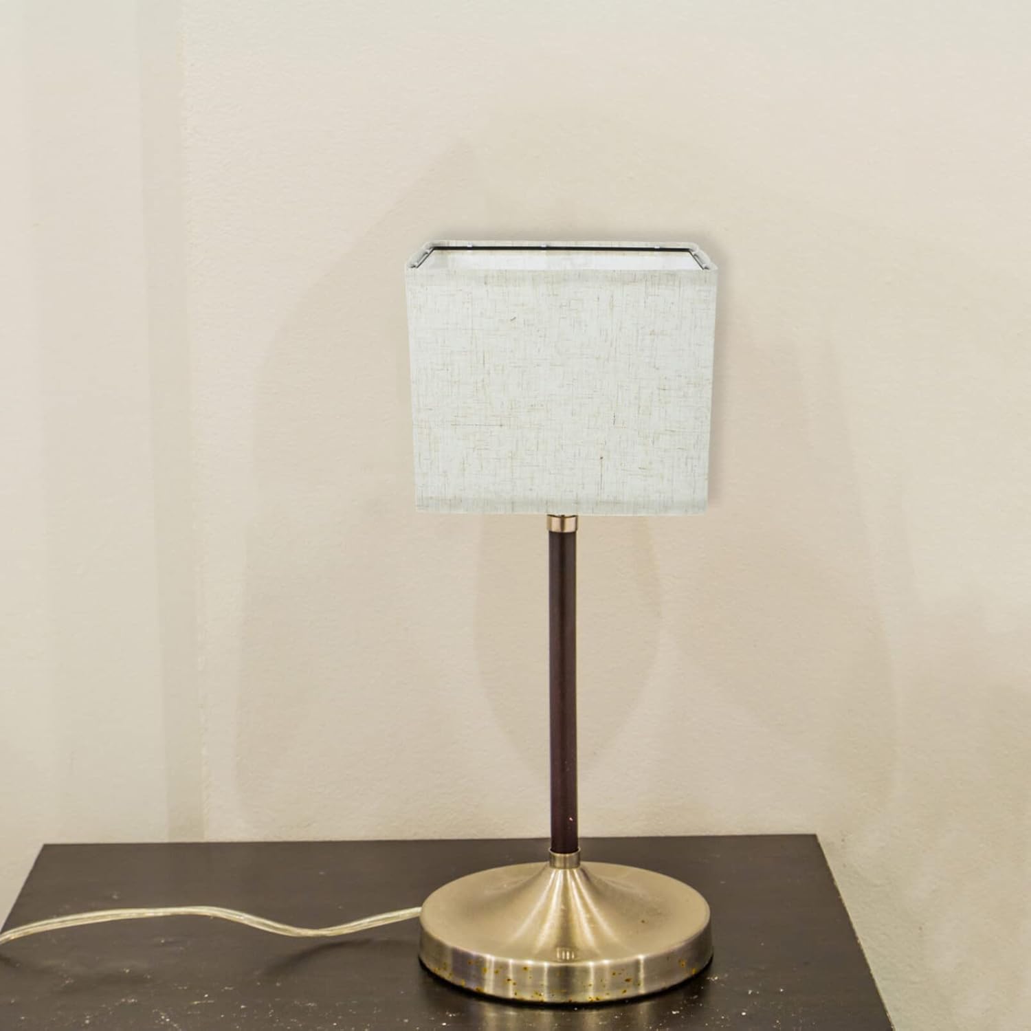 DOITOOL Pantallas cuadradas de lino para lámpara colgante de mesa, lámparas de mesa y de pie, cubierta de pantalla vintage para lámpara de