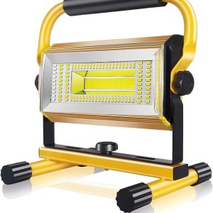 Luz de trabajo LED portátil recargable de 100 W, súper brillante, 7000 lm, luces de inundación LED impermeables para acampar al aire libre, Luz de trabajo LED portátil recargable de 100 W, súper brillante, 7000 lm, luces de inundación LED impermeables para acampar al aire libre,