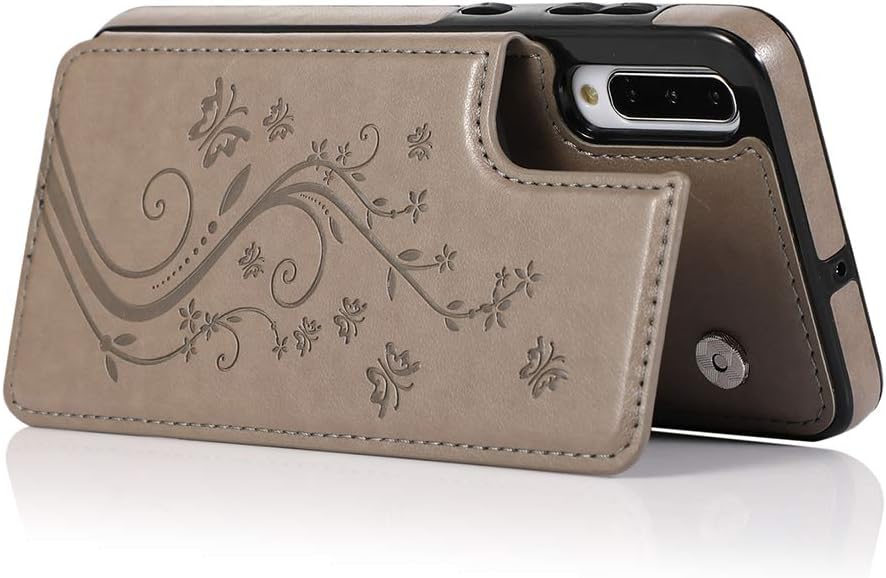Funda de teléfono para Samsung Galaxy A50 con protector de pantalla de vidrio templado y tarjetero con soporte para tarjetero, accesorios de cuero