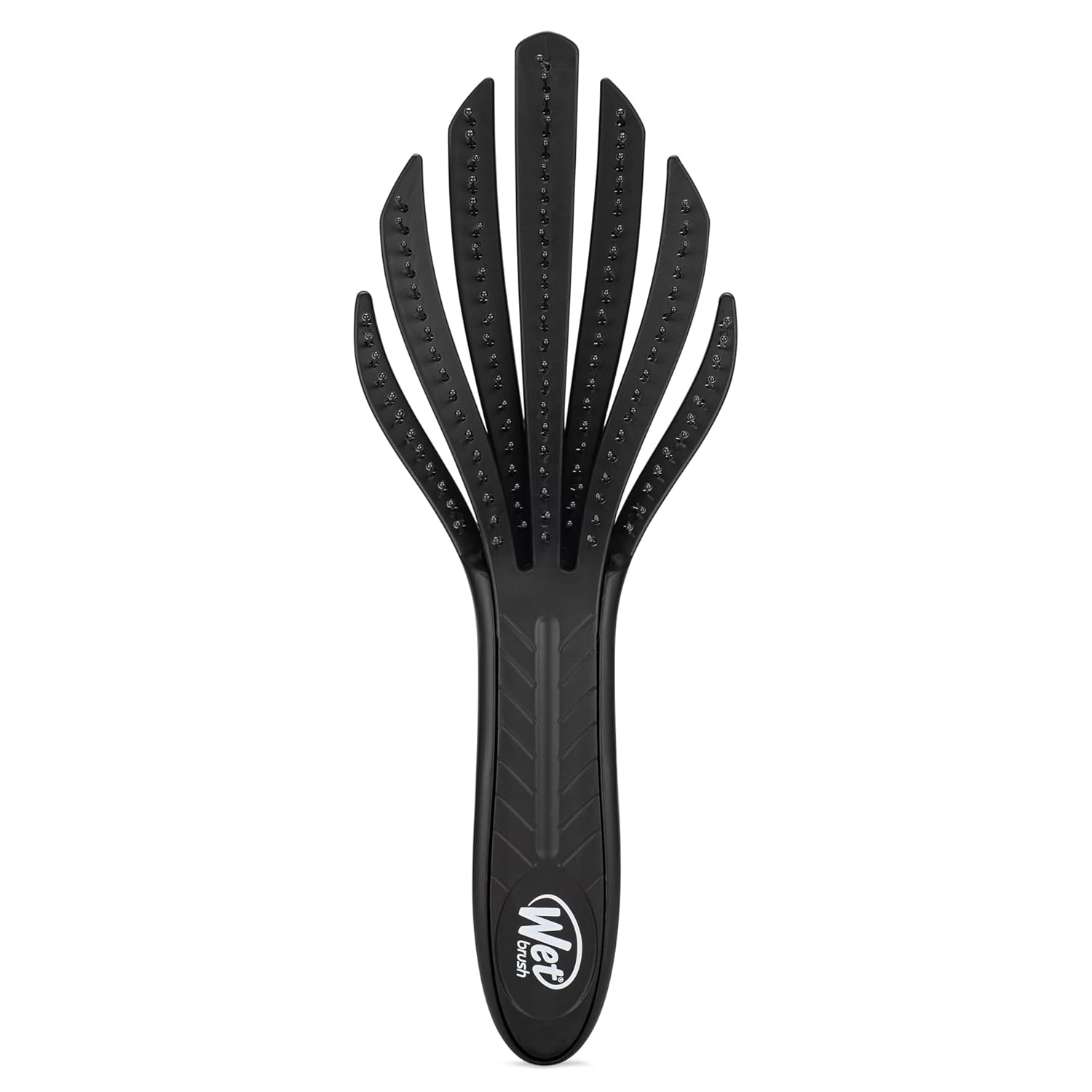 Wet Brush Go Green Curl – Cepillo desenredante para el cabello, color negro, cerdas desenredantes ultrasuaves IntelliFlex que se deslizan a través