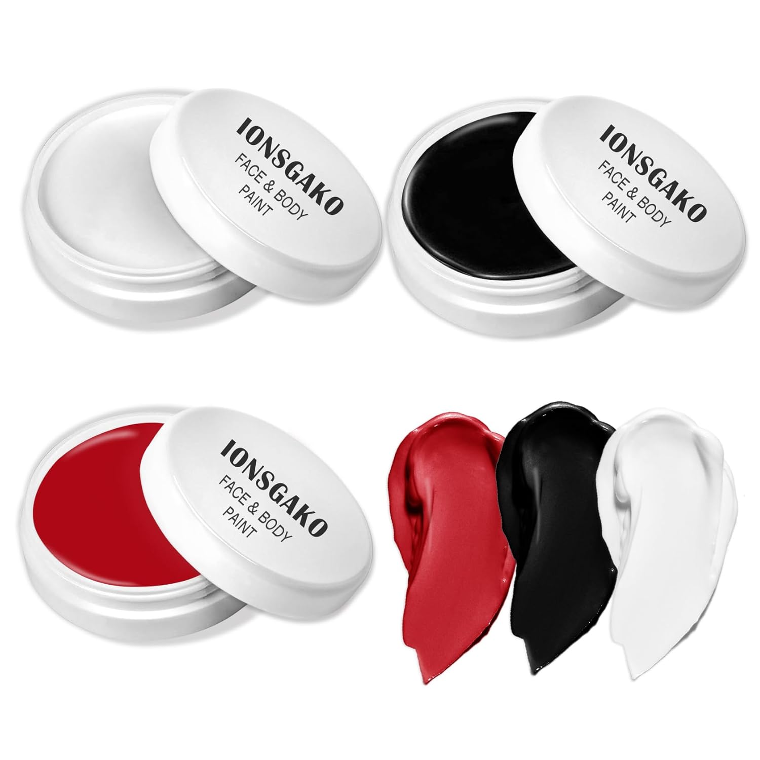 Kit de maquillaje de payaso de 3 piezas, pintura corporal profesional a base de aceite a base de aceite para adultos, Halloween, efectos especiales,