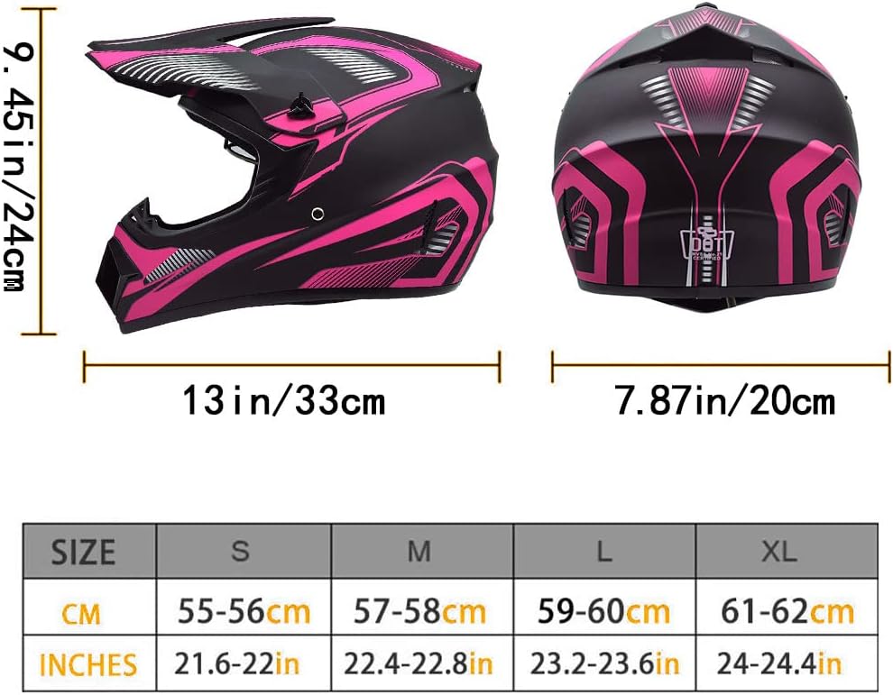 Casco para adultos de 4 ruedas, casco de motocross DOTFMVSS-218, cómodo y transpirable, casco completo para locomotoras utilizadas en todas las