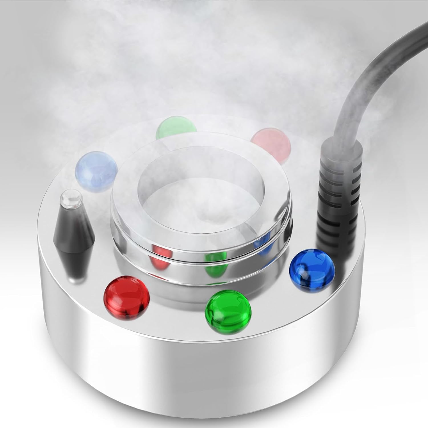 FITNATE Fabricante de niebla de alta potencia, 50.7 fl ozh nebulizador de niebla de gran volumen con 6 luces LED niebla máquina atomizador 50W para