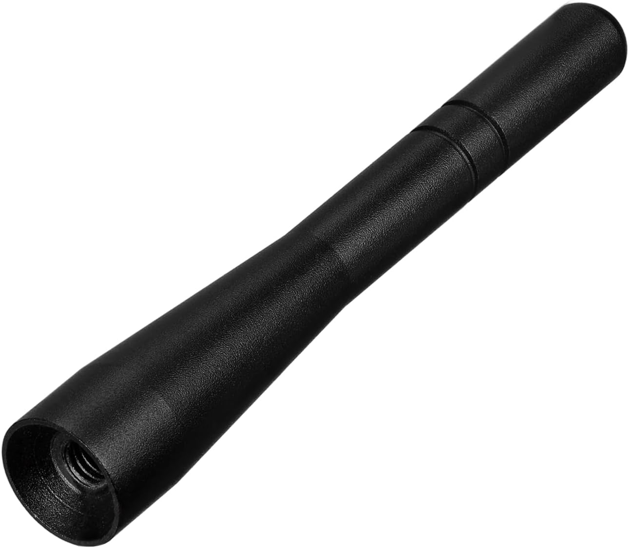 Mini antena de radio de coche de 4 pulgadas de repuesto de antena corta con tapas de vástago de válvula para Chevrolet Dodge Car Pickup Truck (negro)