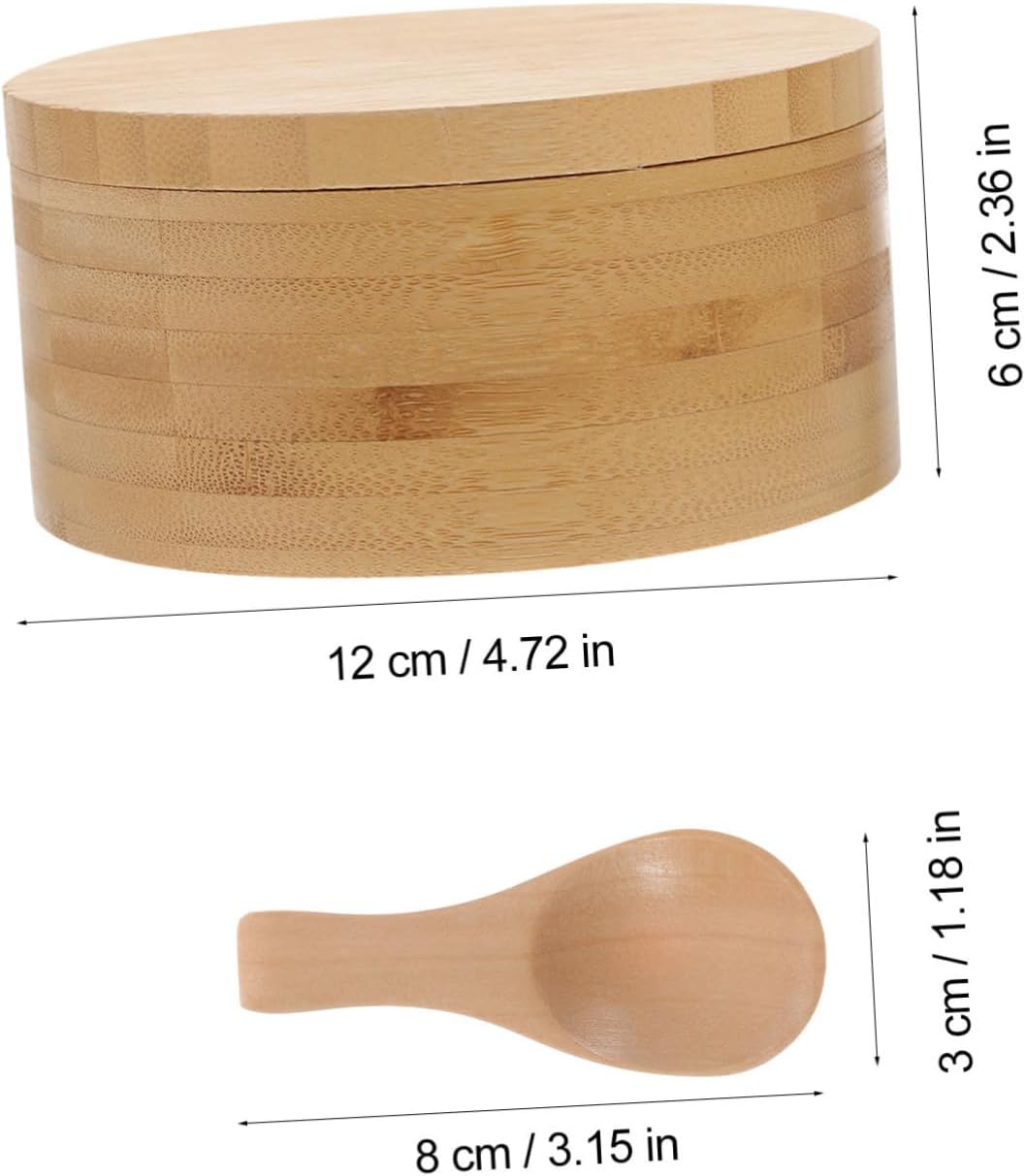 GLEAVI Salt Pig 3 juegos de salero con tapa, contenedor de condimentos, soporte dividido para pimienta, contenedor de sal para el hogar, contenedor