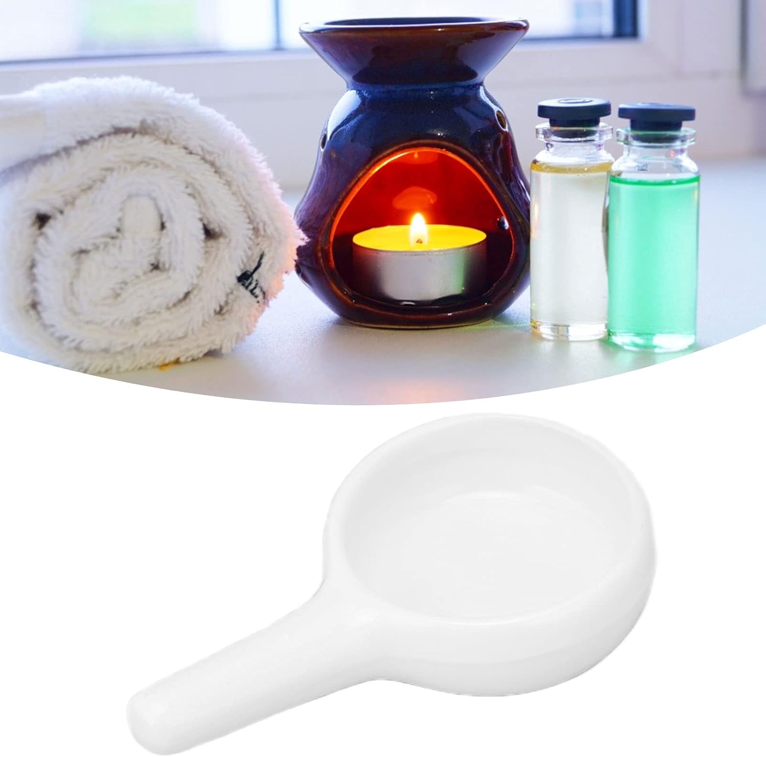 Tealight – Cuchara de vela de repuesto con forma de cuchara pequeña para quemador de aceite esencial, difusor de aromaterapia, quemador de incienso
