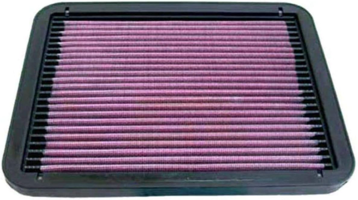 K&N Filtro de aire del motor reutilizable, limpia cada 75,000 millas, lavable, filtro de aire de repuesto para automóvil compatible 1990-2007