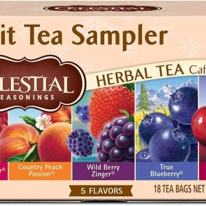 Celestial Seasonings Degustación de tés de hierbas frutales Sin cafeína 18 bolsas de té Celestial Seasonings Degustación de tés de hierbas frutales Sin cafeína 18 bolsas de té