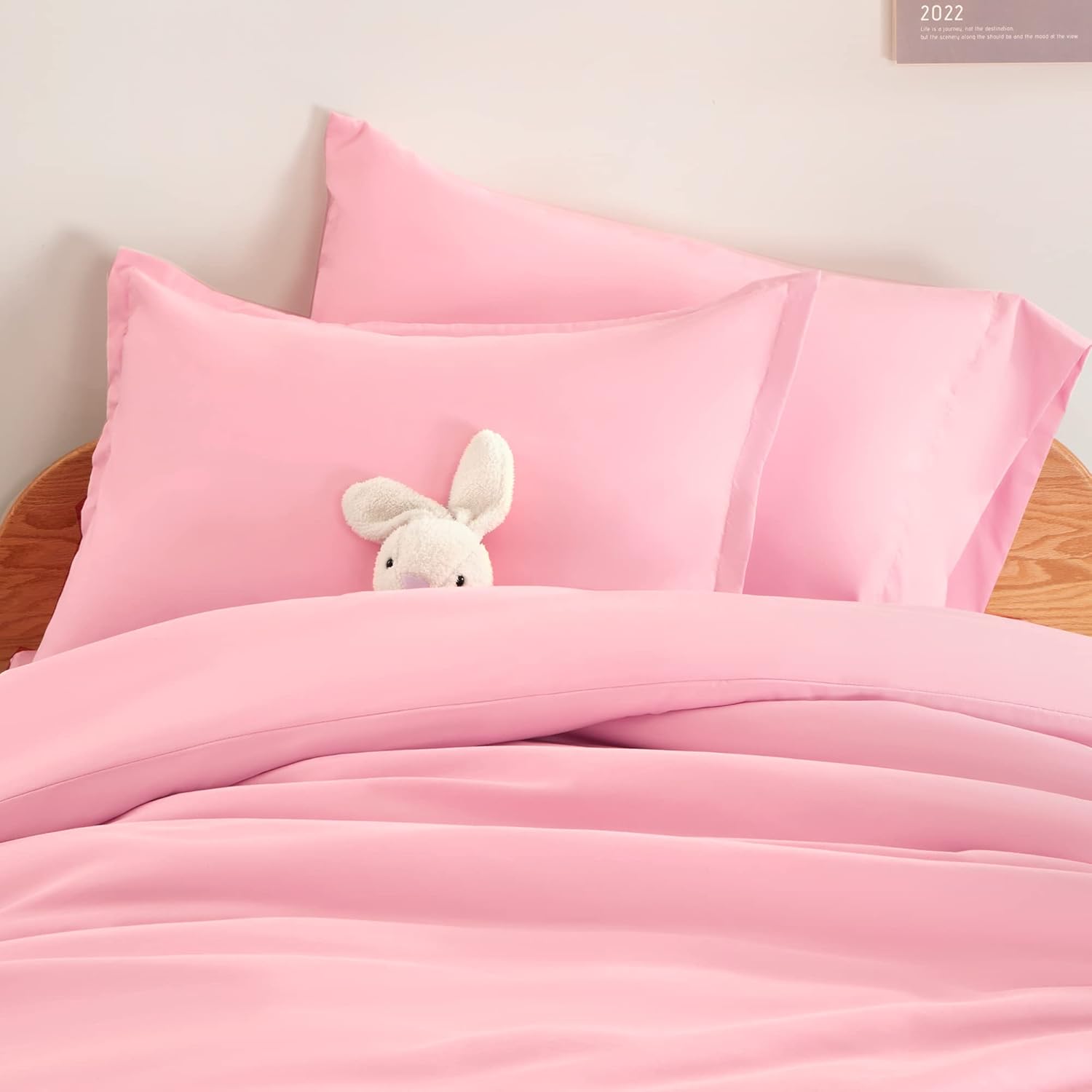 SLEEP ZONE Juego de funda de edredón para niños, tamaño individual, 2 piezas, súper suave y bonita, funda de edredón con 1 funda de almohada, cierre