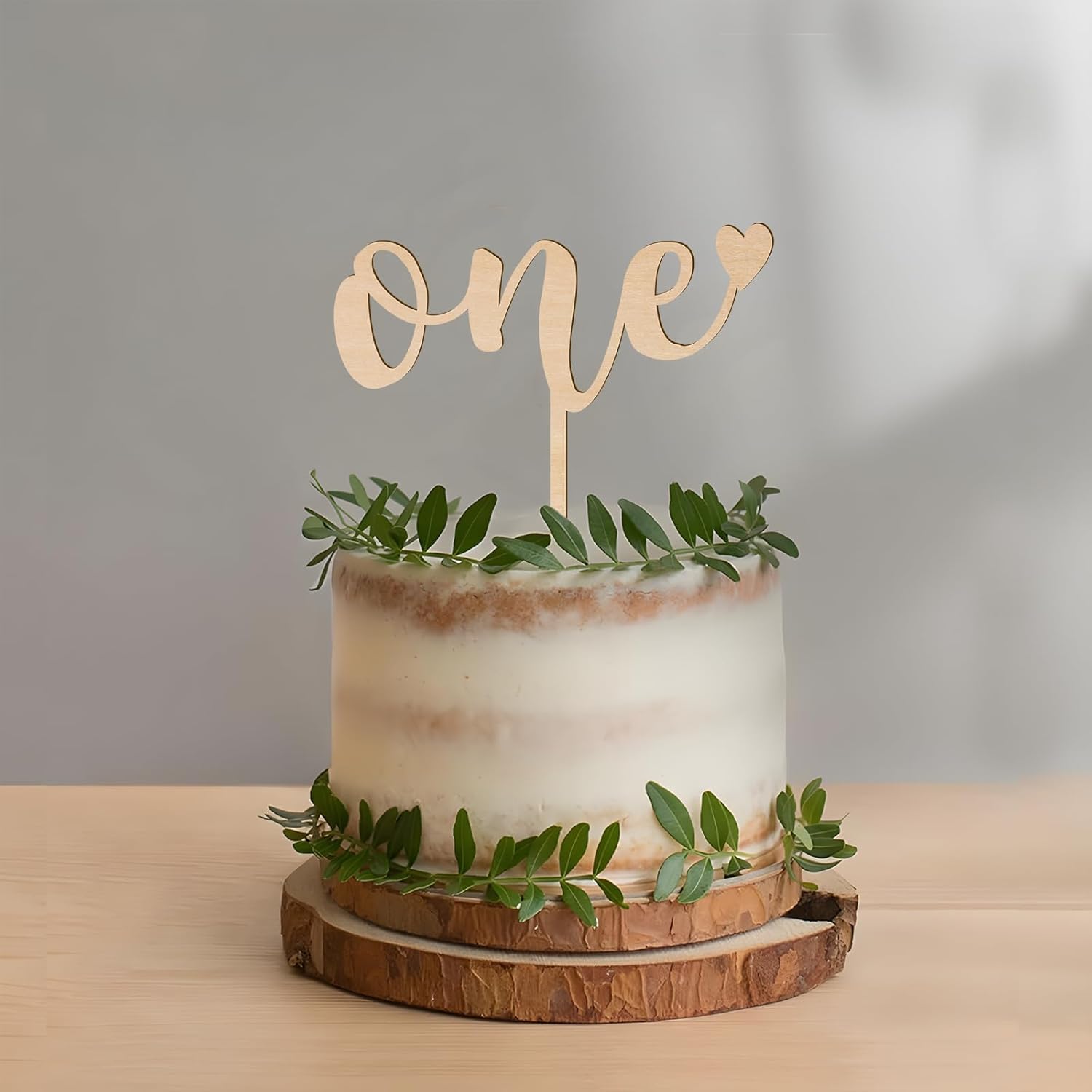 Decoración para pastel de madera para el primer cumpleaños de niños y niñas, decoración de fiesta de primer cumpleaños (diseño 03)