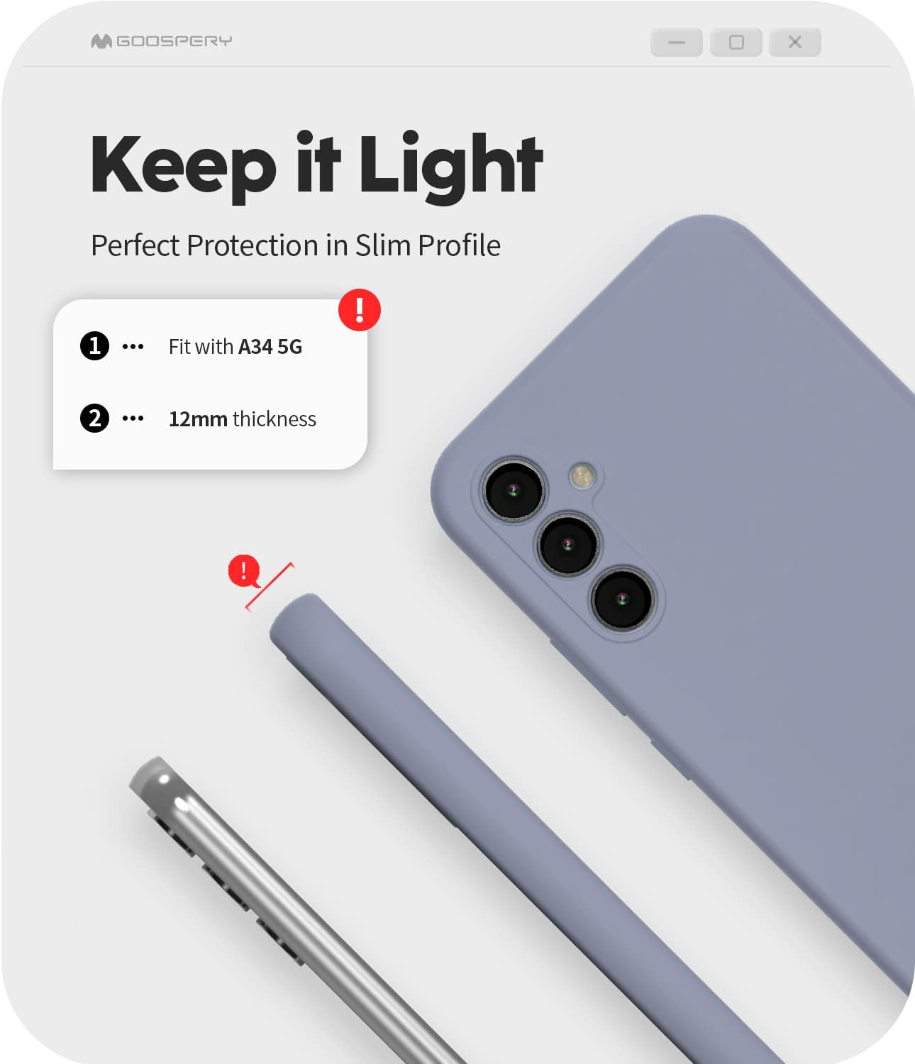 GOOSPERY Funda de silicona líquida diseñada para Galaxy A34 5G, suave al tacto, protección de cuerpo completo, a prueba de golpes, con forro de