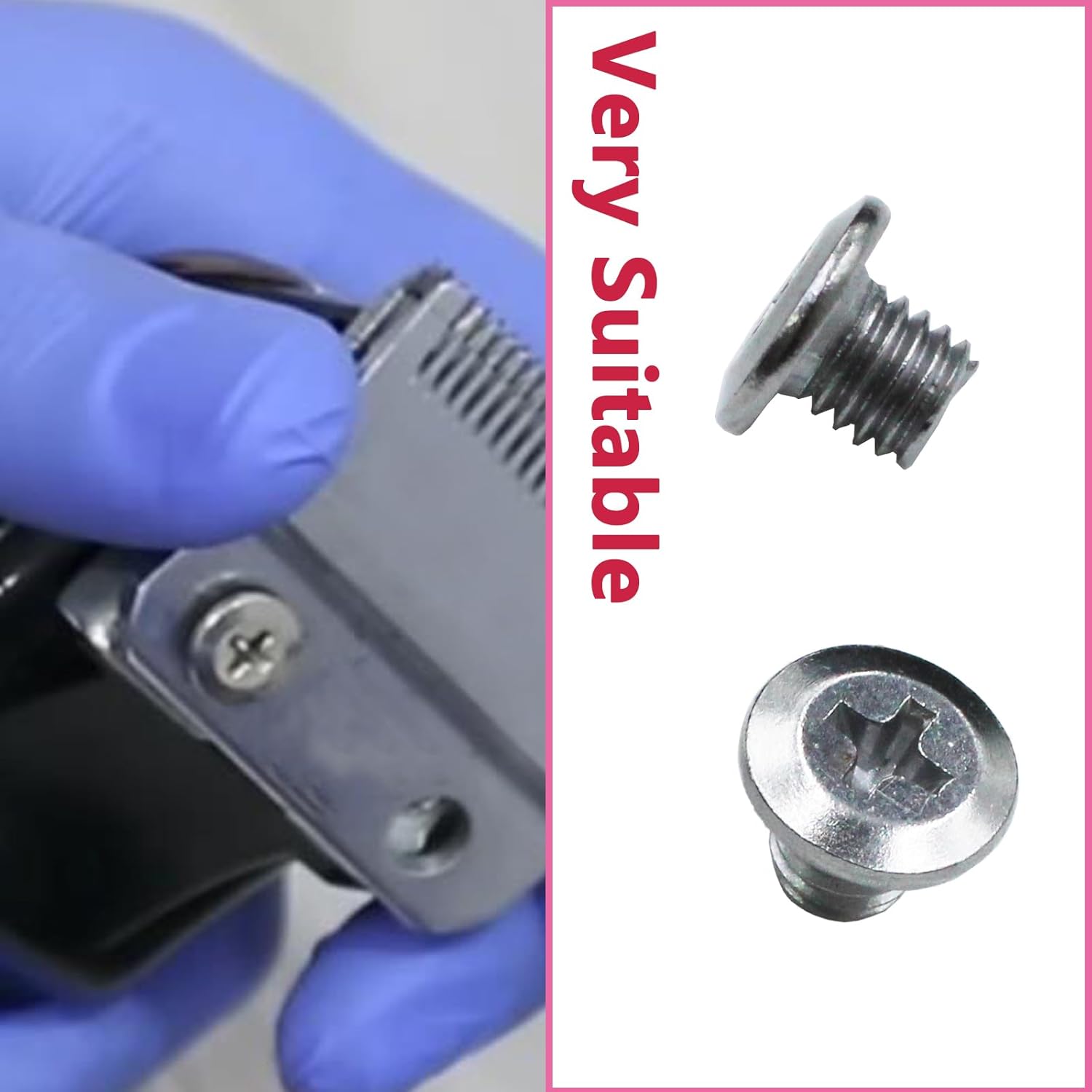 Tornillos de biselado M5 Phillips para cortadora de cabello eléctrica Wahl, 808 accesorios de cuchilla, cortador de pelo para cabezal eléctrico Wahl