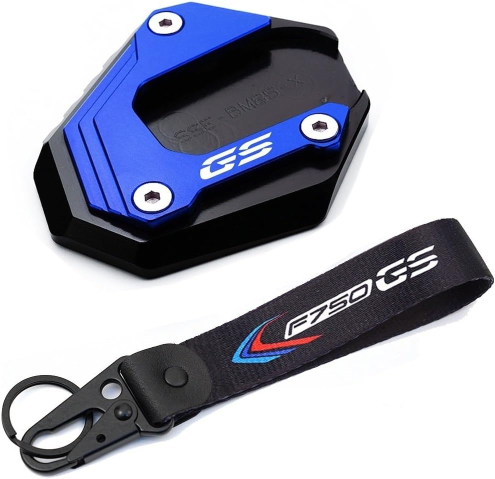 Motorcycle Side Stand pad for B&MW F850GS F750GS F 750 850 GS Adventure 2018 2019 2020 2021 2022 Motorcycle Key Chain CNC Kickstand Side Stand