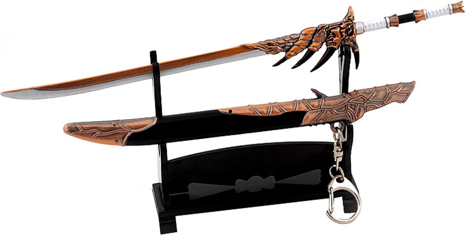 8.7 pulgadas Monster Hunter World Iceborne Monster Rathalos Sword Metal Arma Modelo Colección