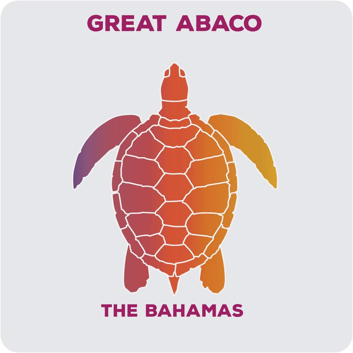 Great Abaco The Bahamas Souvenir – Posavasos de acrílico (4 unidades), diseño de tortuga