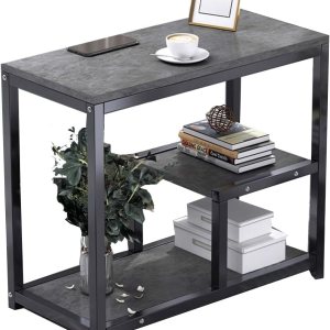 Mesa de consola moderna para sofá con estantes, mesa de entrada, mesa auxiliar para espacios pequeños con marco de metal, mesa de pasillo estrecha, Mesa de consola moderna para sofá con estantes, mesa de entrada, mesa auxiliar para espacios pequeños con marco de metal, mesa de pasillo estrecha,