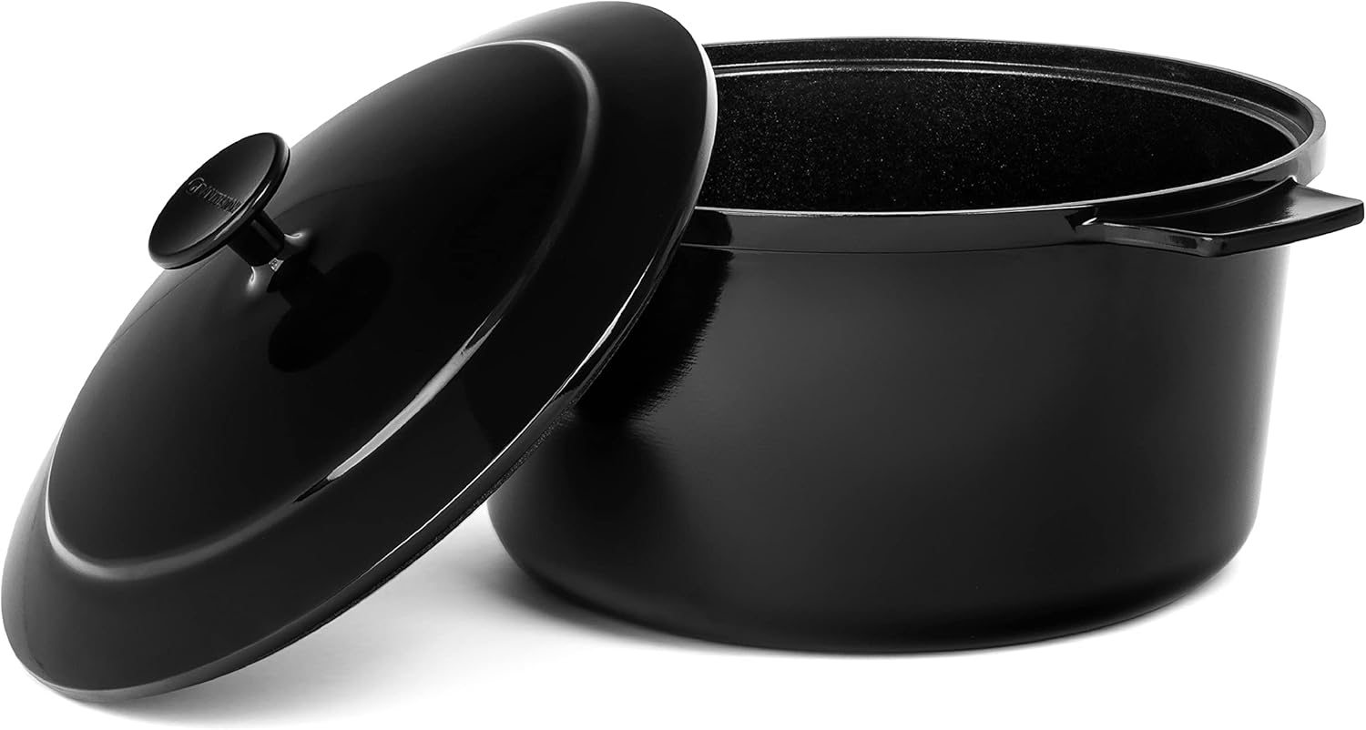 Granitestone Olla holandesa ligera de 3.5 libras con tapa, horno holandés antiadherente de 6.5 cuartos de galón para hornear pan, horno holandés