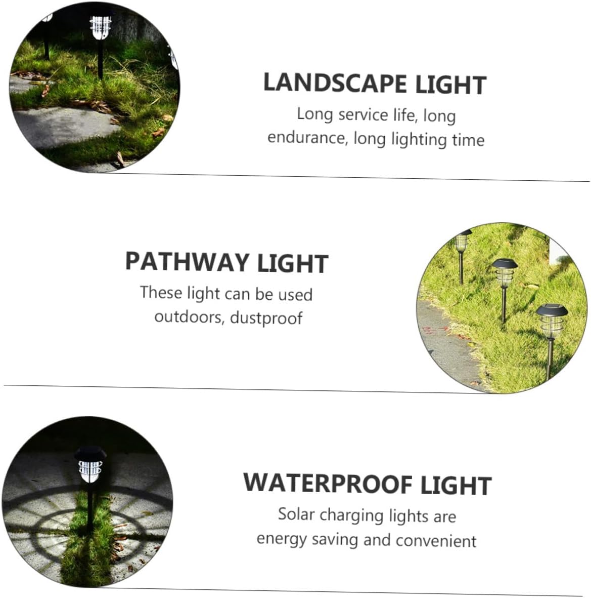 Angoily 1 unid luz solar de jardín luz solar antorcha luz pasarela cubierta lámpara entrada enchufe luz noche tierra inserción lámpara patio luces