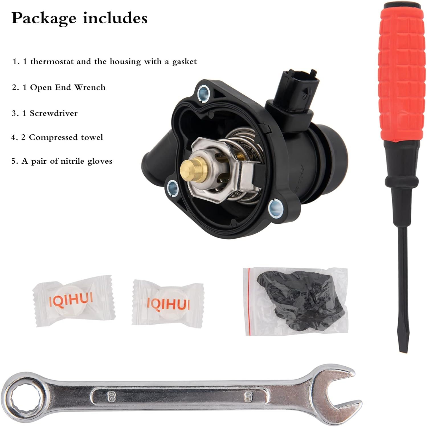 Termostato de refrigerante del motor con sensor, reemplaza 131-180 55565336 55593034 55579010 902-808 730-221 Se adapta a Buick Chevy 1.4L 2011-2021
