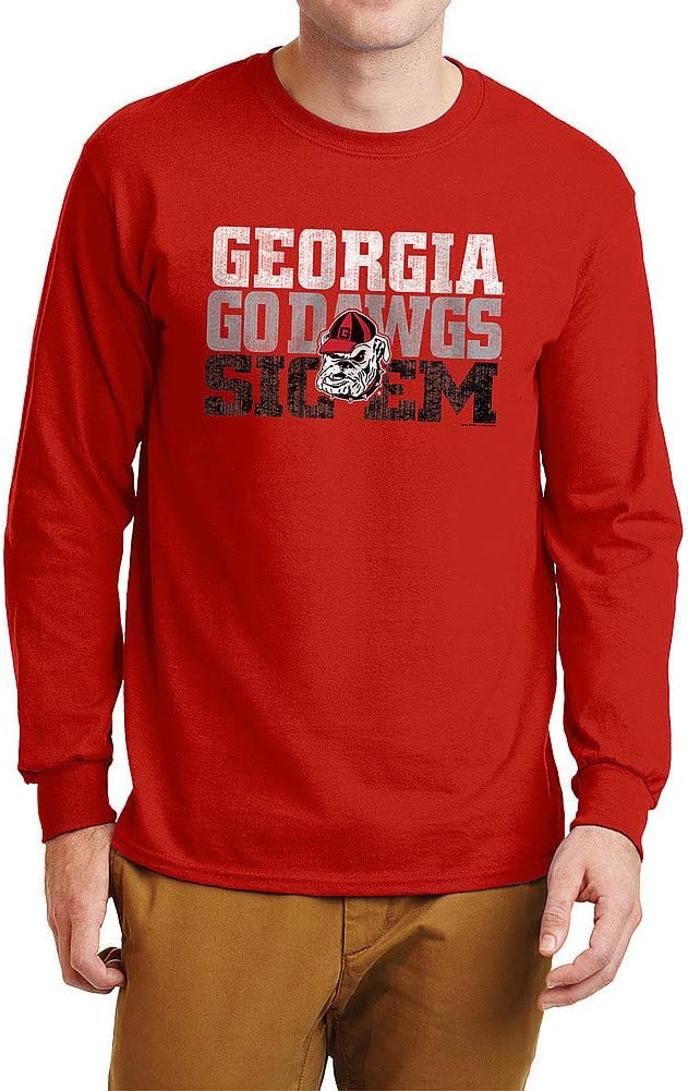 Elite Fan Shop NCAA – Camisa de manga larga con arco de color del equipo