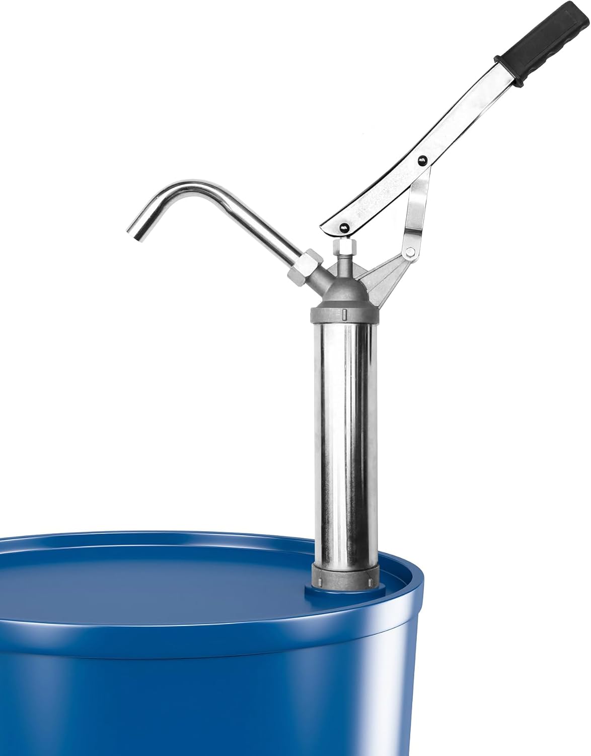 QWORK Dispensador universal de bomba de barril para transferencia de fluidos, bomba de tambor de aceite de acción de palanca, se adapta a