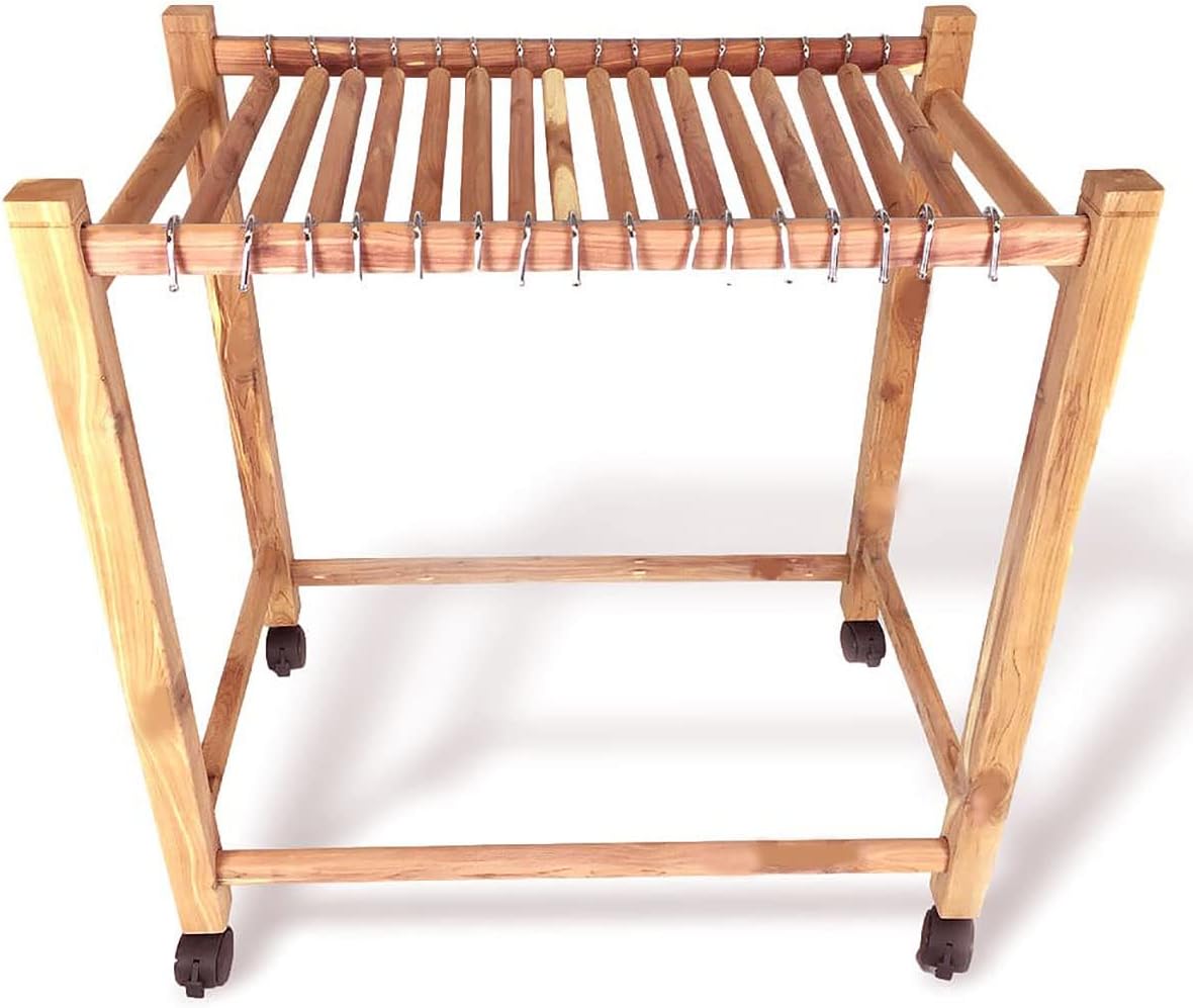 Perchero aromático de cedro rojo para pantalonesperchero (tamaño regular 16 varillas)
