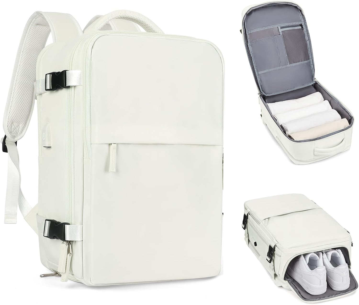 Mochila casual Mochila de viaje, B-media luna blanca, Mochilas Daypack