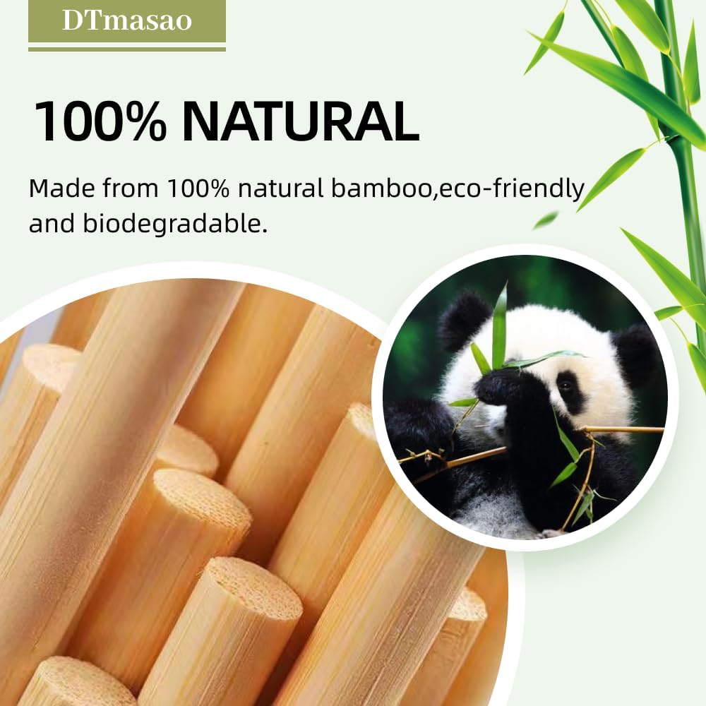 Dtmasao 25 varillas de madera para clavijas de madera, varillas de bambú sin terminar de 14 x 17.5 pulgadas, para manualidades y bricolaje