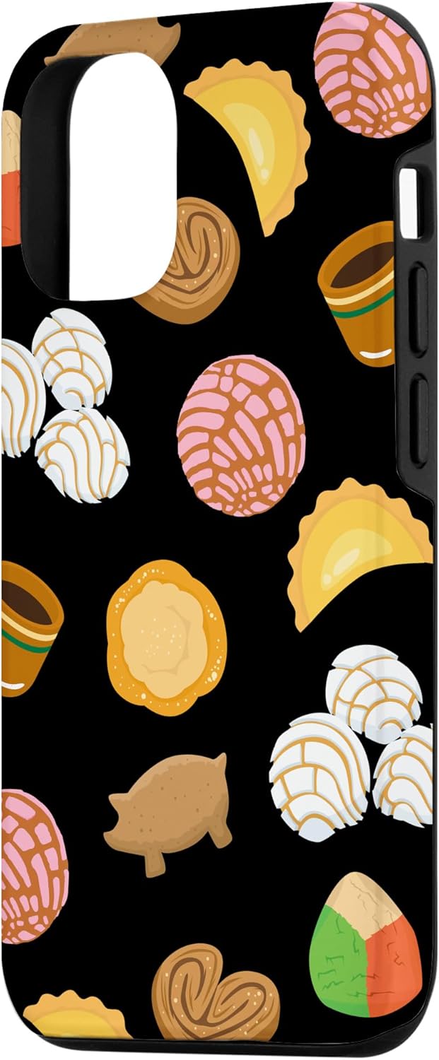 iPhone 14 Conchas Pan Dulce Patrón Negro Teléfono Caja Latina Caja De Regalo