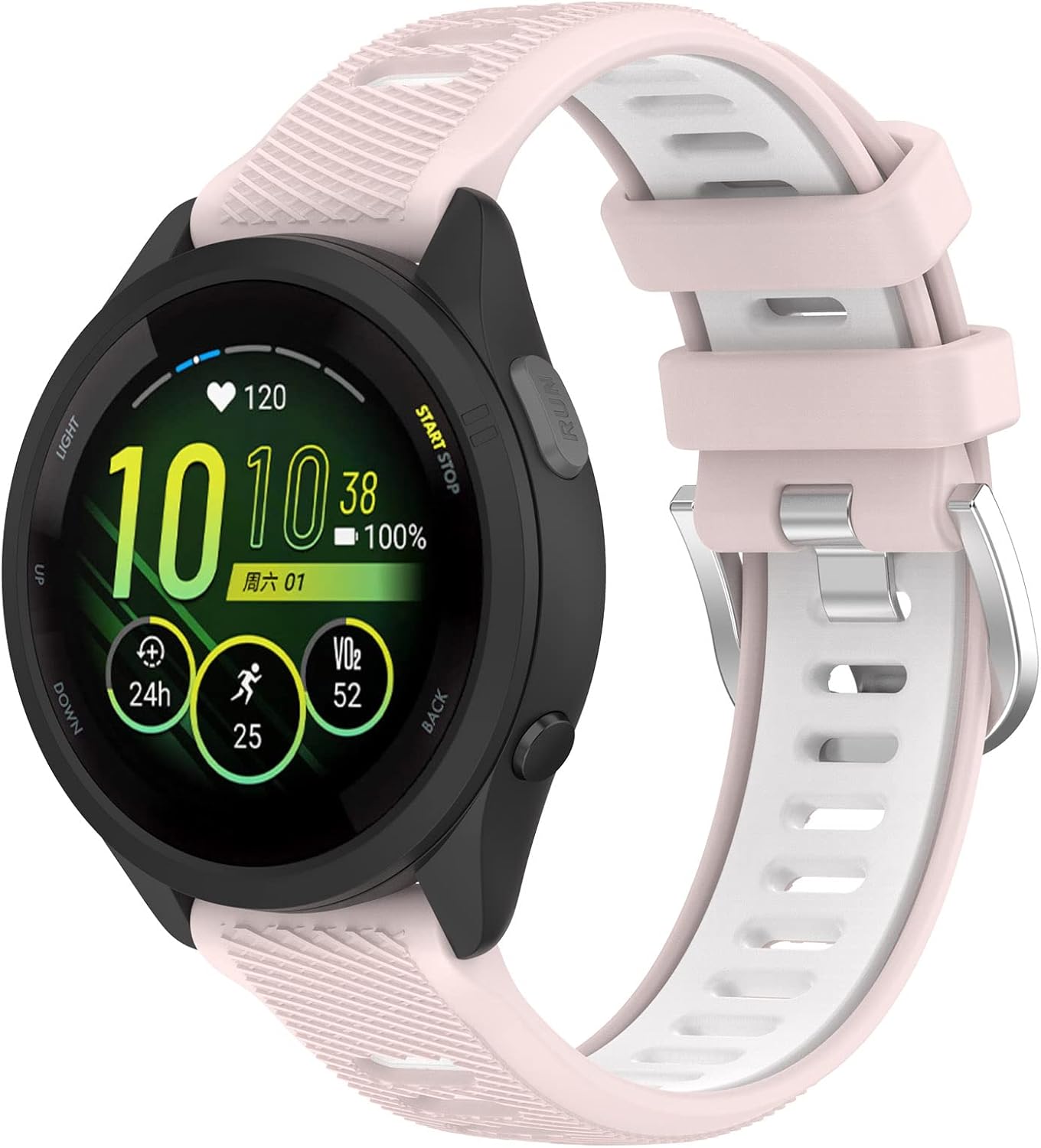 Paquete de 6 correas destinadas a Garmin Vivoactive 4SVivomove 3SForerunner 25S 265SVenu 2SVenu 3S Smartwatch Correa de repuesto de 0.709 in