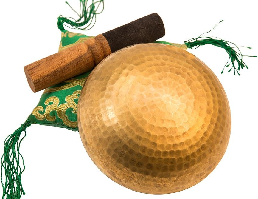 YAK THERAPY – Juego de cuencos tibetanos de meditación hechos a mano, curación de chakras, paz y atención plena con mazo, cojín de seda y bolsa,
