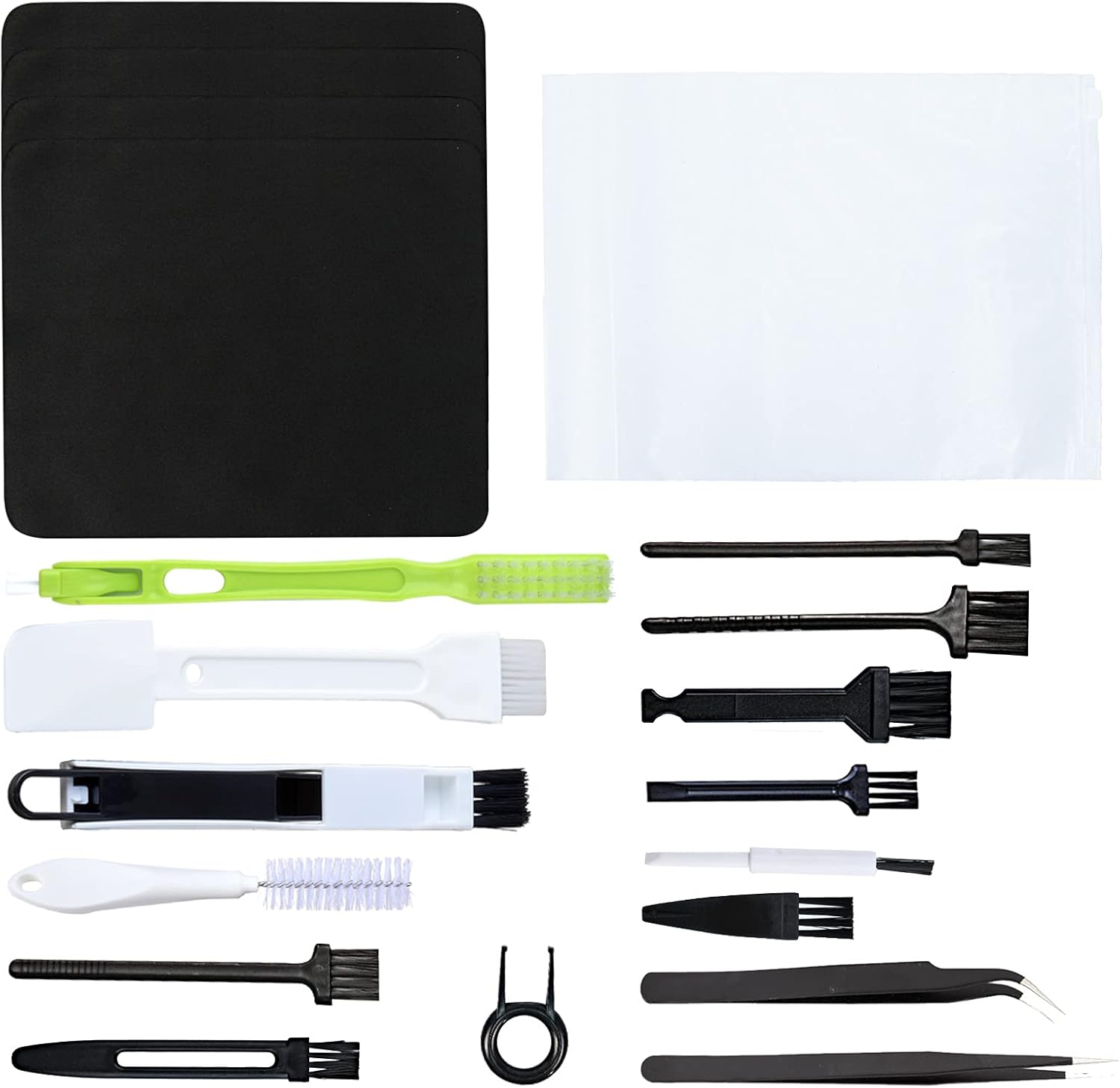 Kit de limpieza de computadora, cepillo de limpieza de teclado con bolsa de transporte 20 en 1, cepillo antiestático para computadora, reproductor