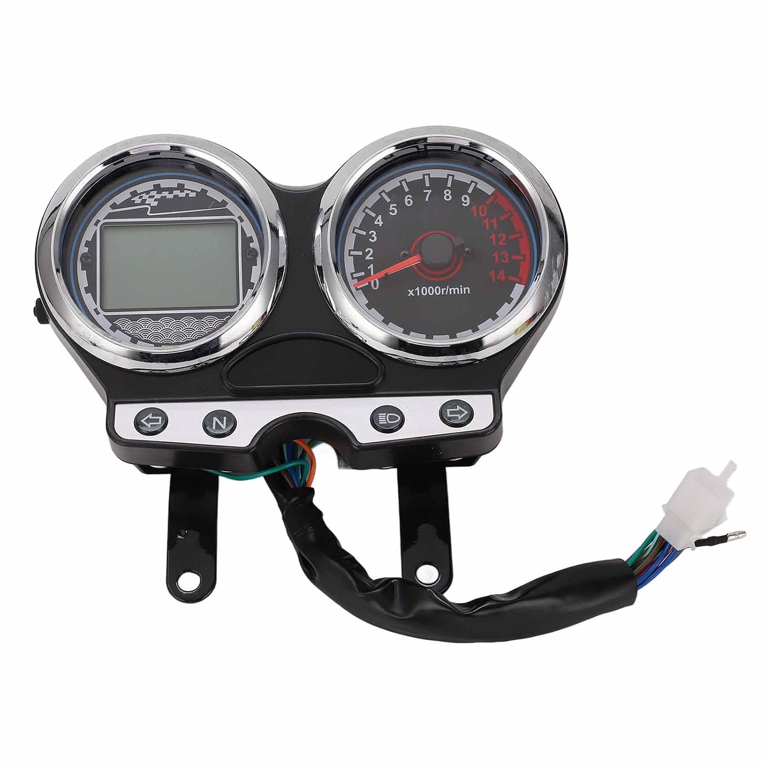 12V motocicleta LCD medidor velocímetro tacómetro engranaje kilometraje reemplazo para Suzuki EN125-3F EN150 12-16