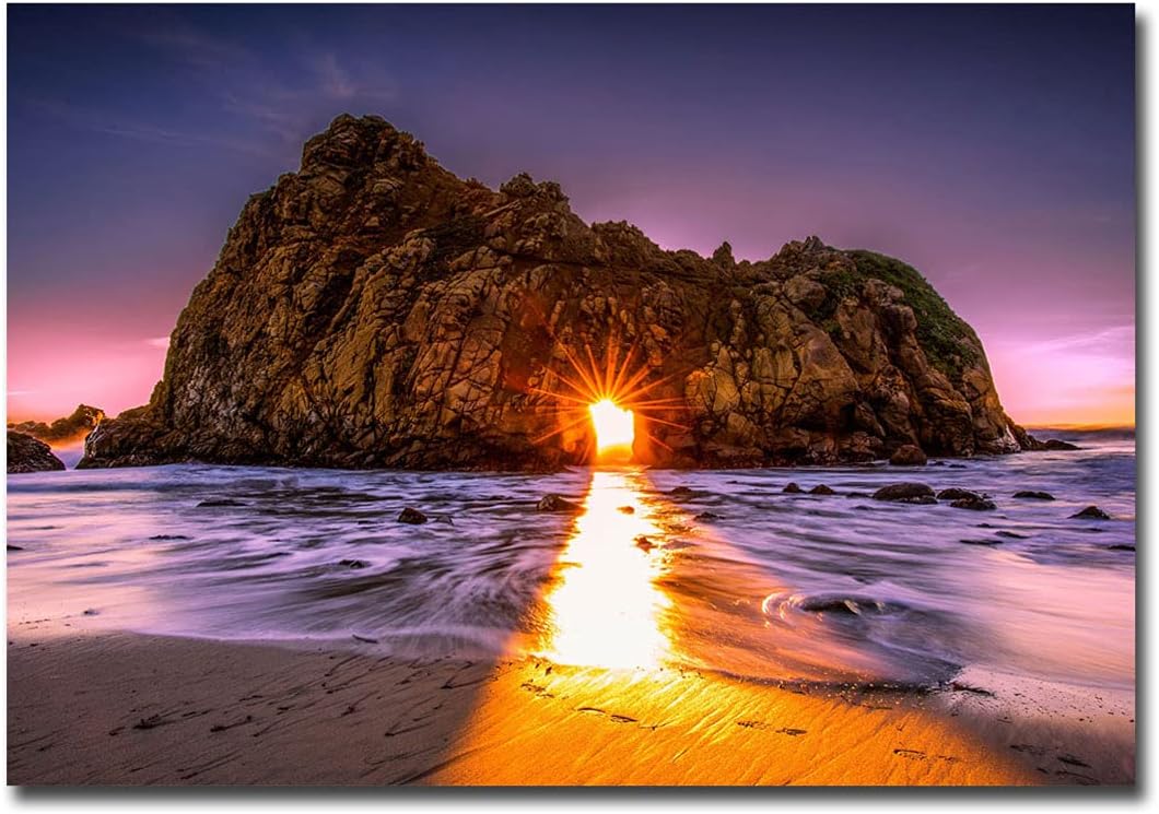 Pfeiffer Beach Big Sur California Sunrises – Imán para nevera (2.5 x 3.5 pulgadas)