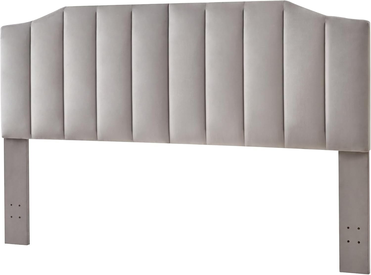 Befurtori Cabecera tapizada de terciopelo, cabecera capitonada para cama KingCal King, diseño moderno de canal vertical con cabecera curvada de