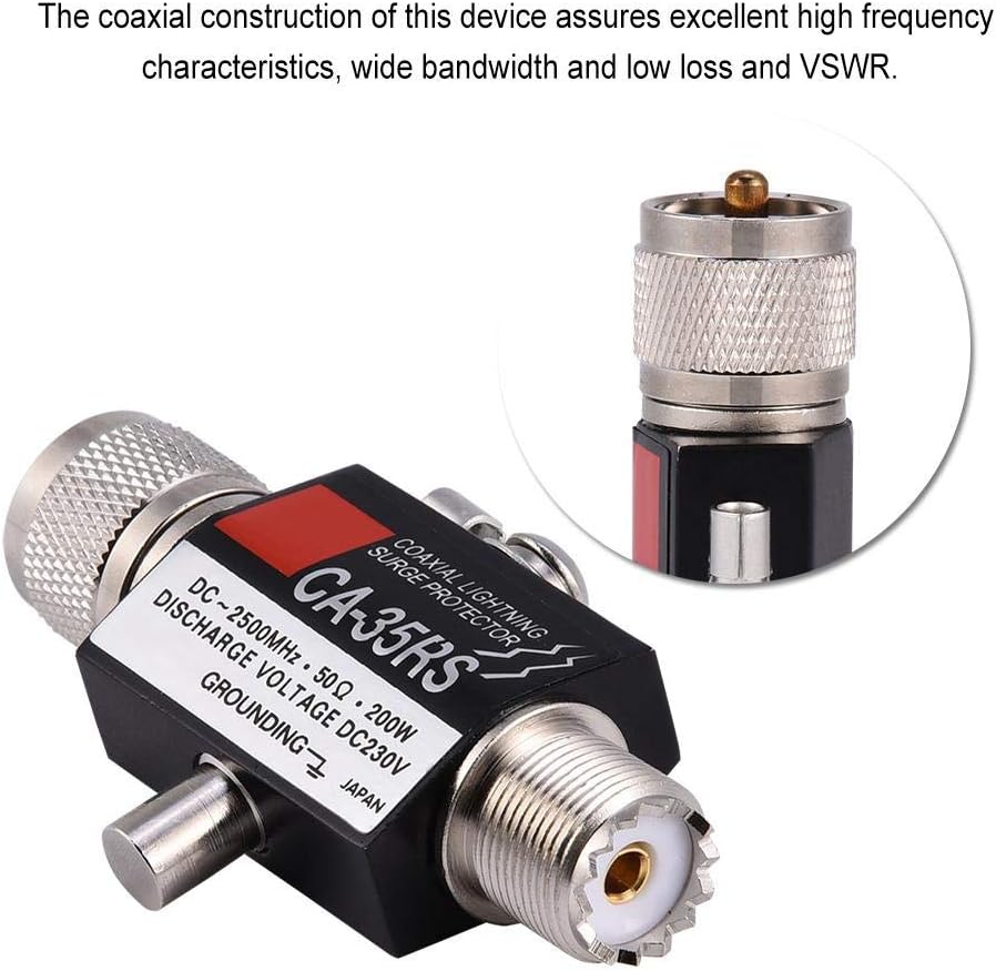 Pararrayos macho a hembra UHF conector coaxial protector contra sobretensiones, adaptador de conector coaxial CA a 35RS