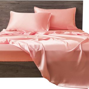 Juego de sábanas de 4 piezas tamaño matrimonial de 4 piezas (sábana encimera + sábana bajera de 8 pulgadas + 2 fundas de almohada) de fácil ajuste, Juego de sábanas de 4 piezas tamaño matrimonial de 4 piezas (sábana encimera + sábana bajera de 8 pulgadas + 2 fundas de almohada) de fácil ajuste,