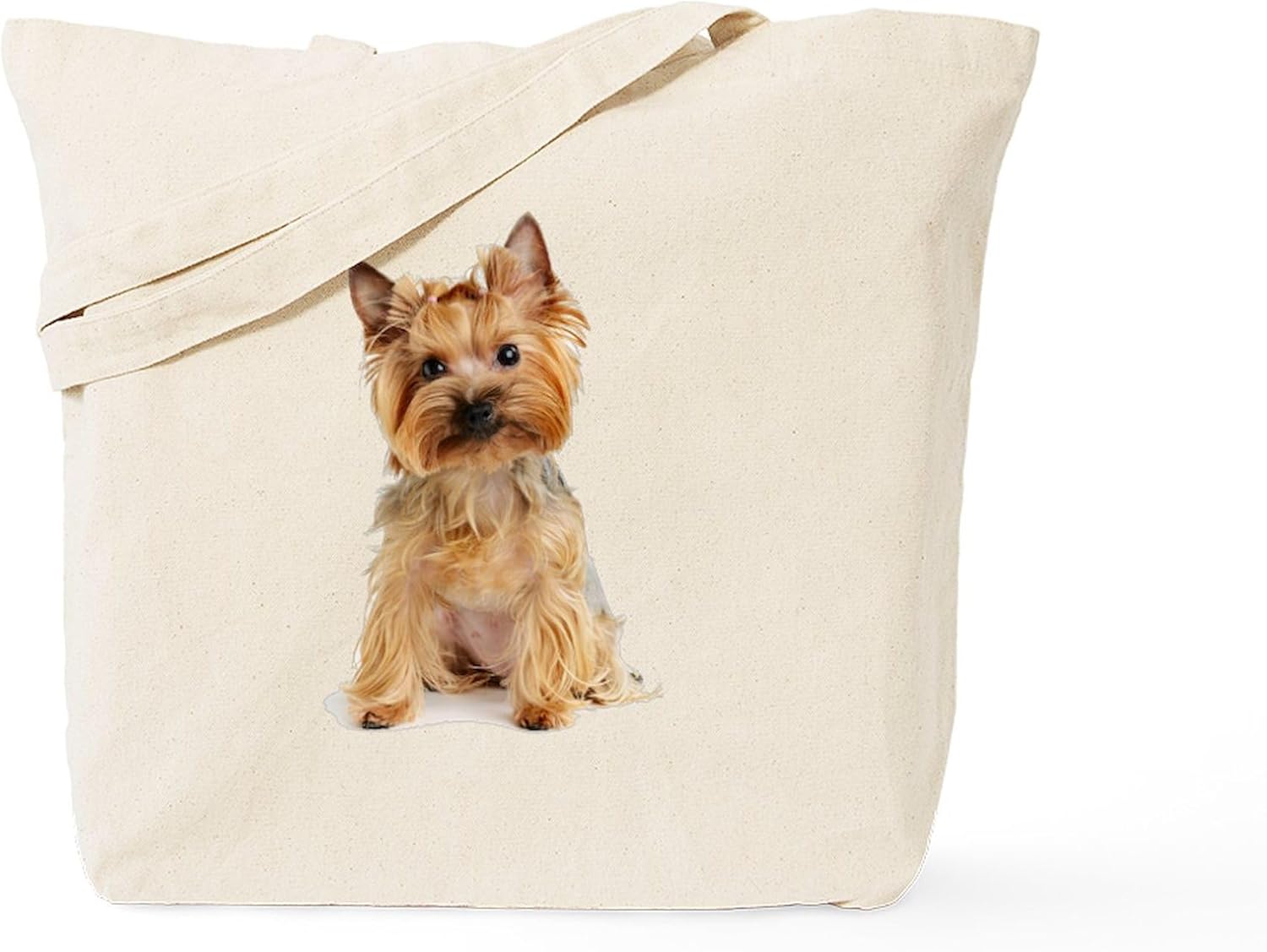CafePress Yorkie – Bolsa de lona para compras, Caqui, Bolso tote Yorkie