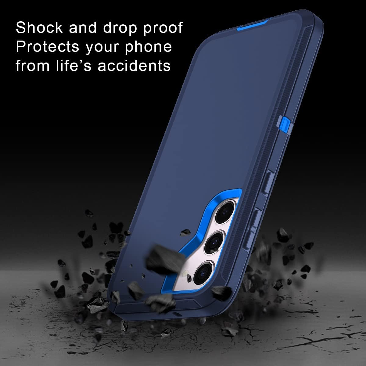I-HONVA Funda para Samsung Galaxy S23, Galaxy S23 de 6.1 pulgadas con 2 protectores de pantalla de vidrio templado + 2 protectores de lente de