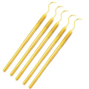 LAJA Imports Endodontic Explorer 23 – Escaleras de diagnóstico dental (5 piezas), color dorado LAJA Imports Endodontic Explorer 23 – Escaleras de diagnóstico dental (5 piezas), color dorado