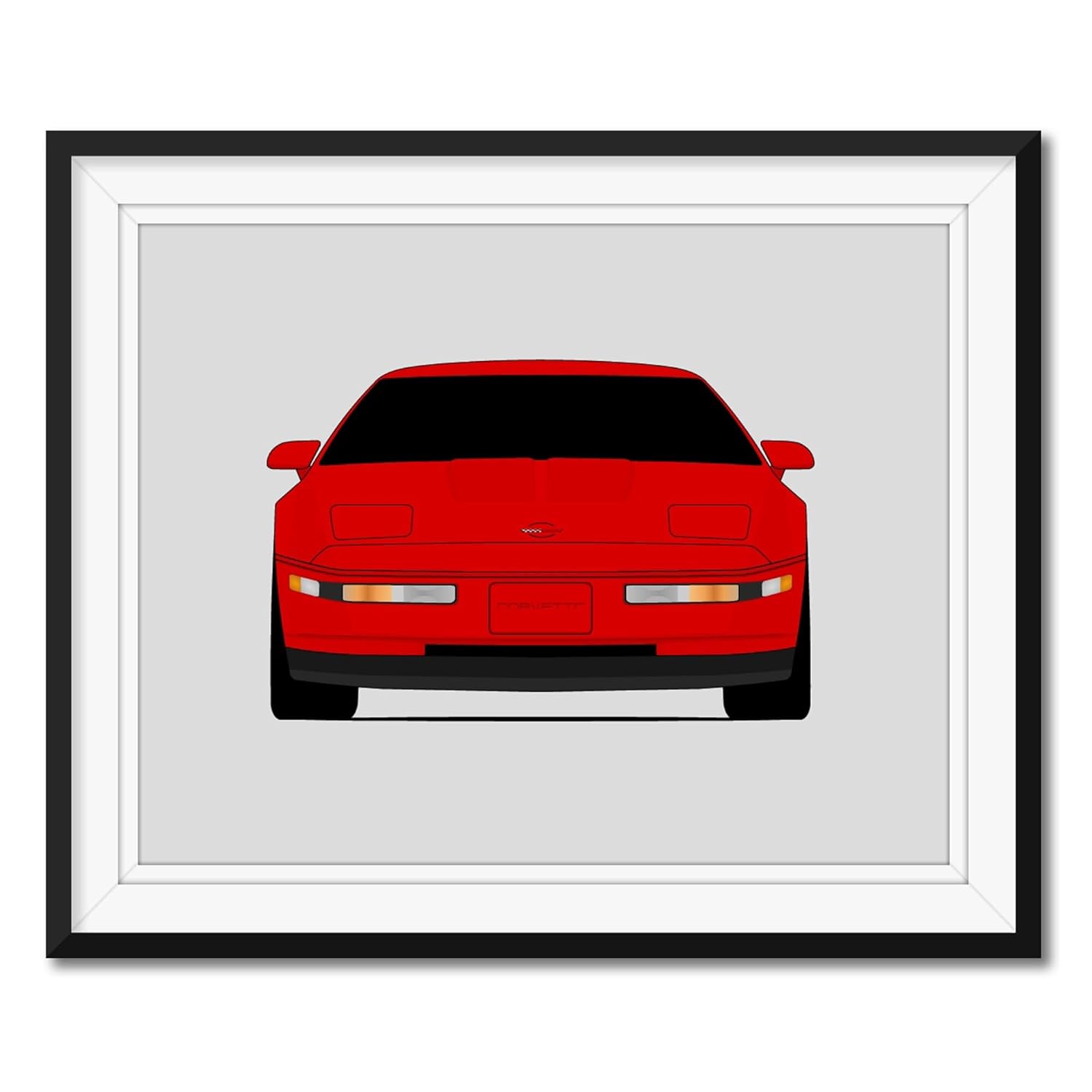 Chevy Corvette ZR1 C4 (1990-1995) Inspired Poster Print Wall Art Decor Handmade (Unframed)