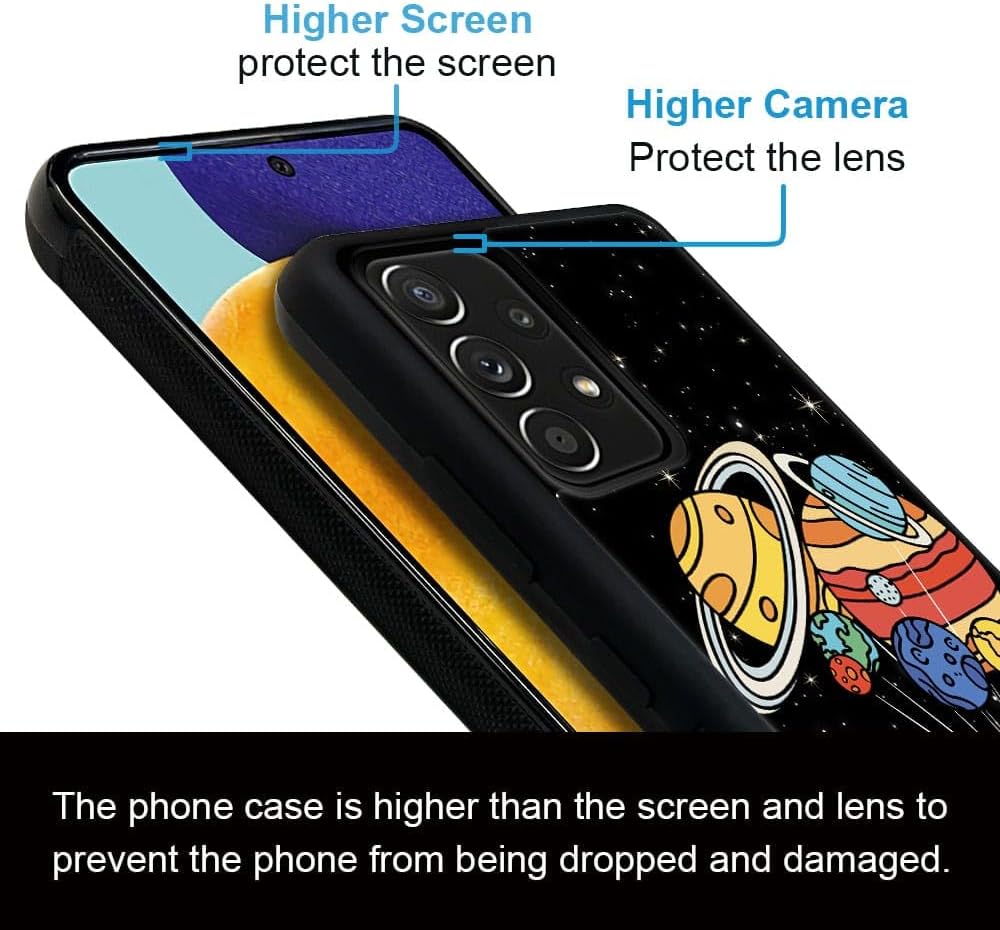 Funda compatible con Samsung Galaxy A53 5G, sistema solar de globo alienígena, diseño de patrón increíble, a prueba de golpes, antiarañazos, carcasa